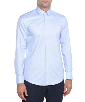 Straight fit shirt with long sleeves