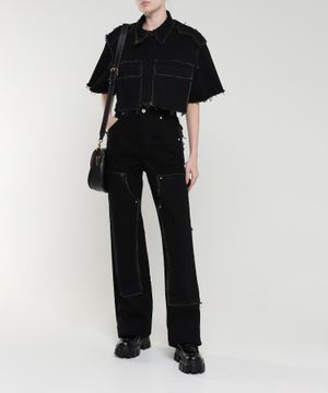 Heron Preston, Pants & Jumpsuits, Heron Prestonwomens Black High Waist  Contrast Stitch Leggings