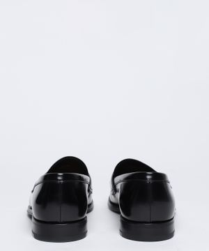 Logo detail leather loafers