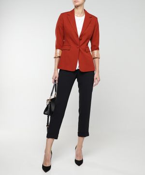 Straight-fit wool blazer