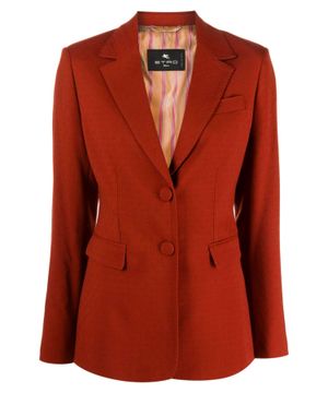 Straight-fit wool blazer