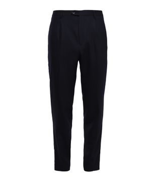 Straight-fit wool trousers