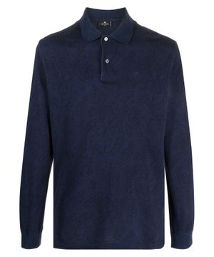 Two button collar long-sleeves polo