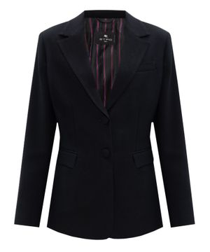 Straight-fit wool blazer