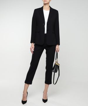 Straight-fit wool blazer