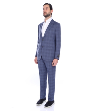 Checkered straight fit suit