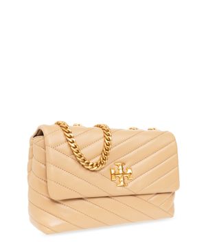 Kira quilted shoulder bag with embossed logo