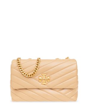 Kira quilted shoulder bag with embossed logo