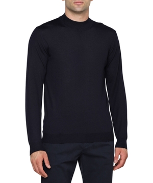 Long sleeve sweater with high collar