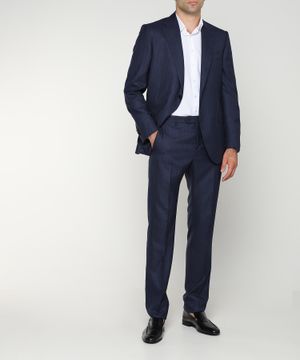 Striped wool suit with button fastening