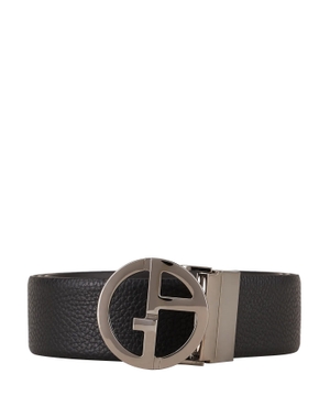 Logo detail leather belt