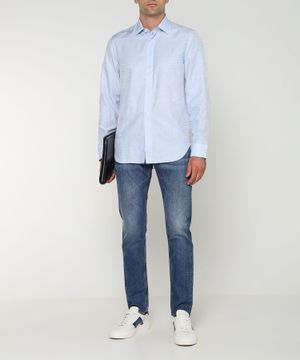 Long sleeve shirt with classic collar