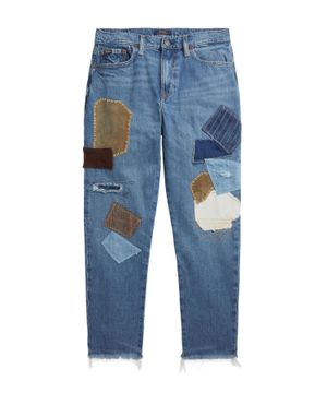 Patchwork-design jeans