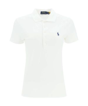 Logo embroidered short sleeve polo