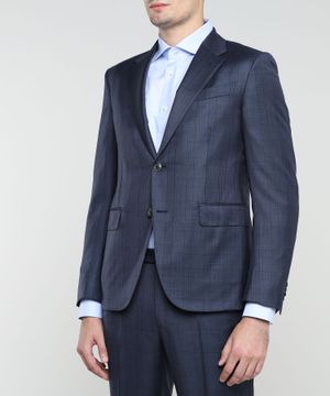 Checkered straight-fit suit