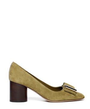 Double-bow pump Lena with square toe