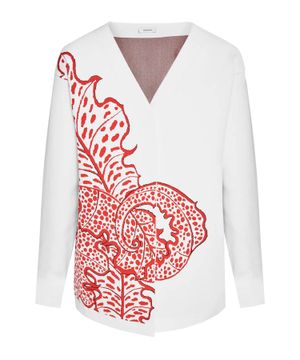 Long-sleeve embroidered cardigan