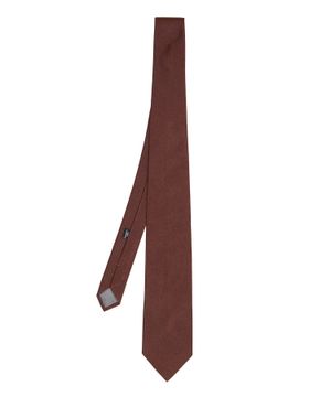 Полосатый галстук с вышивкой