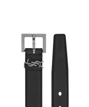 Cassandre belt with square buckle in smooth leather