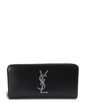 Monogram leather zip wallet