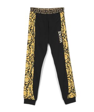 Baroque-print cotton track pants