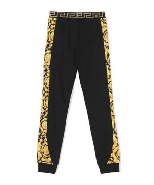 Baroque-print cotton track pants