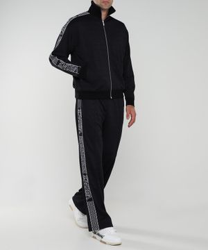 All-over logo print track pants