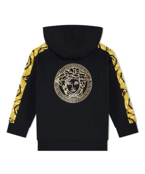 Medusa-print fleece hoodie