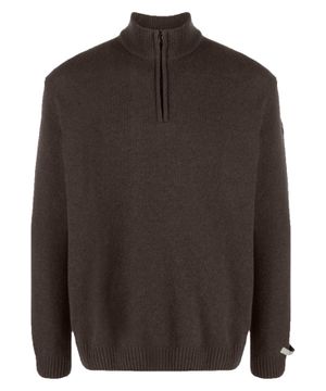 High-neck long sleeve jacket