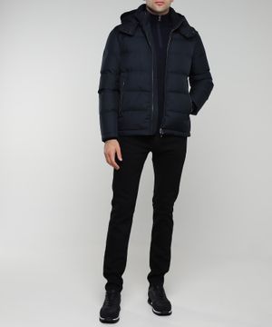 Quilted straight-fit jacket