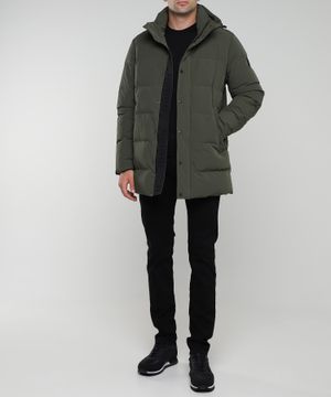 Quilted straight-fit jacket