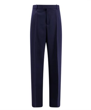 Straight-fit wool trousers