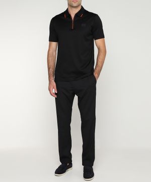 Short sleeve polo with classic collar