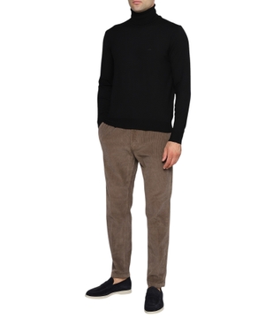 Straight-fit velvet trousers