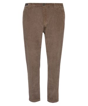 Straight-fit velvet trousers