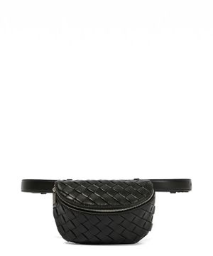 Intrecciato leather belt bag