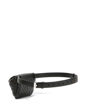 Intrecciato leather belt bag