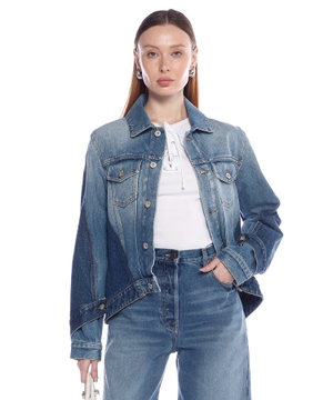 Asymmetric denim jacket