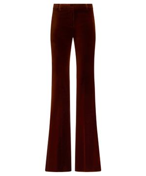 Velor flared trousers