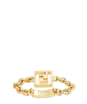 Loqo detallı zəncirli Forever Fendi üzüyü