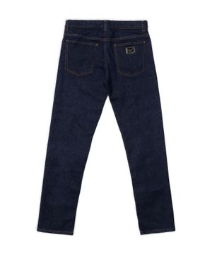 Straight jeans with logo detail