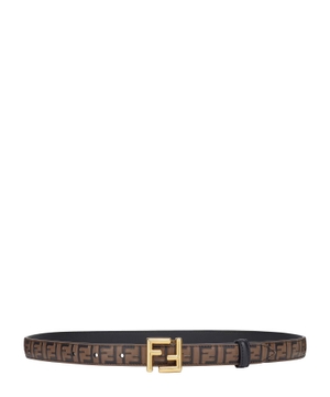 Logo details leather belt