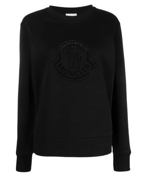 Logo crystals embellished sweatshirt