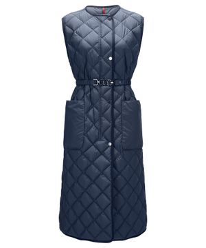 Quilted design midi gilet