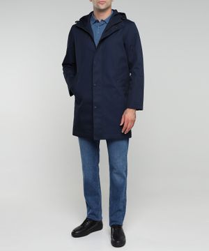 Straight-fit hooded jacket