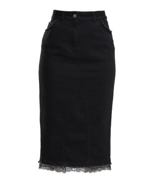 High-waist denim skirt