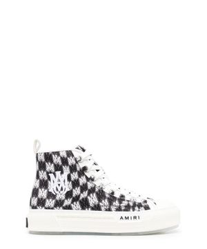 Logo-patch lace-up sneakers