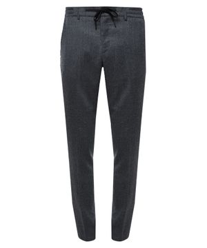 Straight fit trousers with elastic waistband