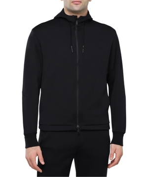 Long sleeve cardigan with zip fastening