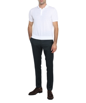 Straight fit trousers with elastic waistband